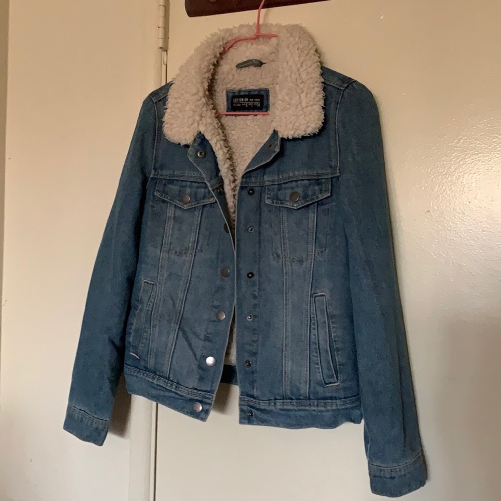Cotton On Sherpa lined denim jacket